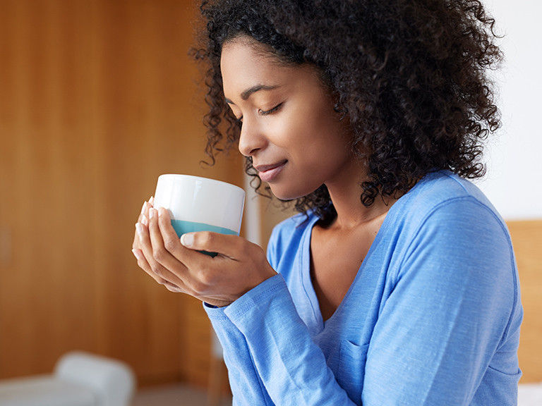 woman drinking tea