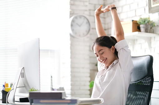 Girl At Desk Managing Energy