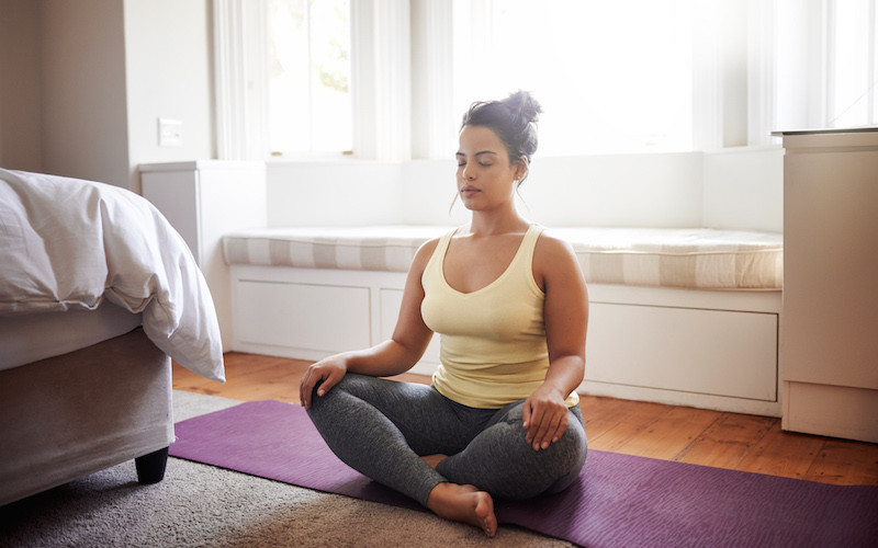 woman meditating